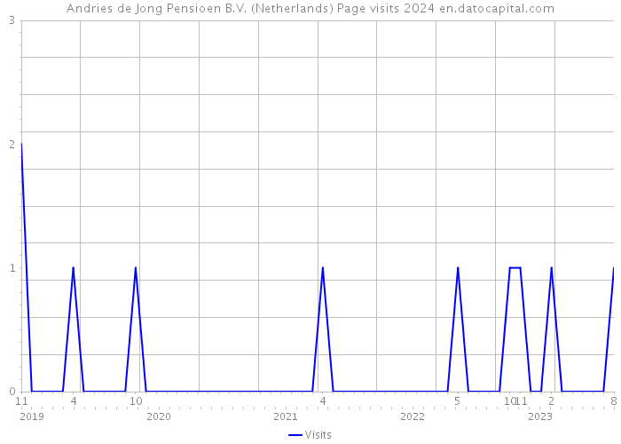 Andries de Jong Pensioen B.V. (Netherlands) Page visits 2024 