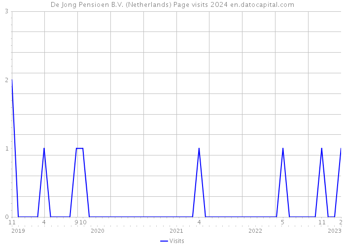 De Jong Pensioen B.V. (Netherlands) Page visits 2024 