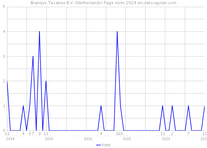 Brantjes Taxaties B.V. (Netherlands) Page visits 2024 