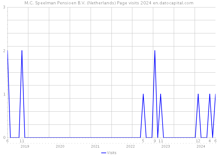 M.C. Speelman Pensioen B.V. (Netherlands) Page visits 2024 