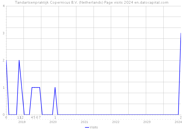 Tandartsenpraktijk Copernicus B.V. (Netherlands) Page visits 2024 