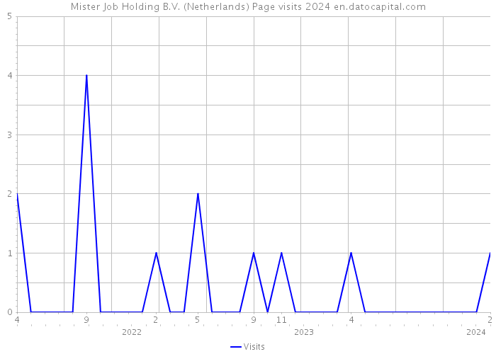 Mister Job Holding B.V. (Netherlands) Page visits 2024 
