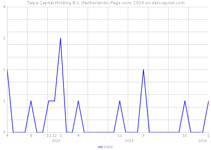Talpa Capital Holding B.V. (Netherlands) Page visits 2024 