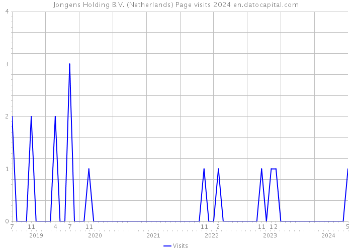 Jongens Holding B.V. (Netherlands) Page visits 2024 