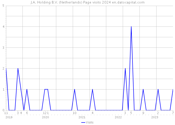 J.A. Holding B.V. (Netherlands) Page visits 2024 