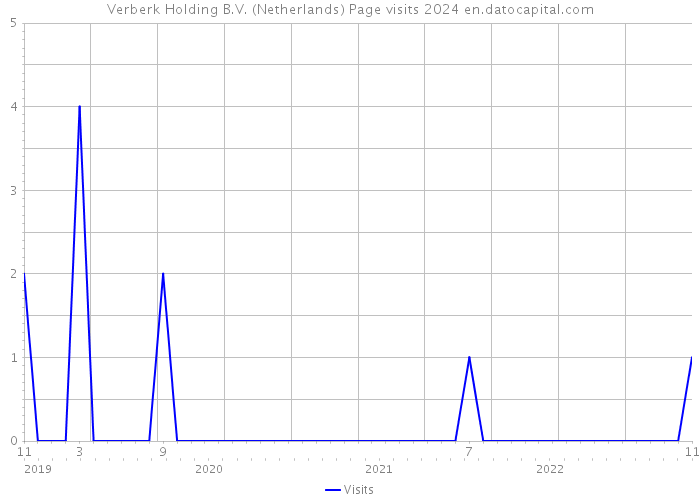 Verberk Holding B.V. (Netherlands) Page visits 2024 