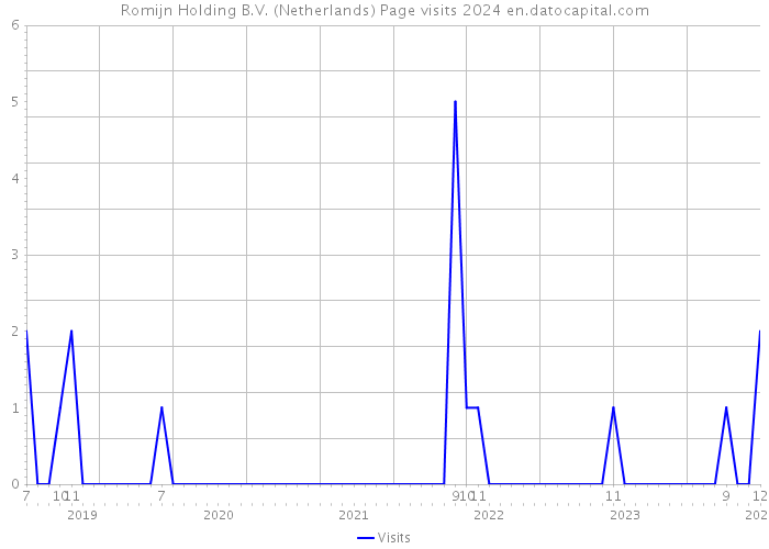 Romijn Holding B.V. (Netherlands) Page visits 2024 