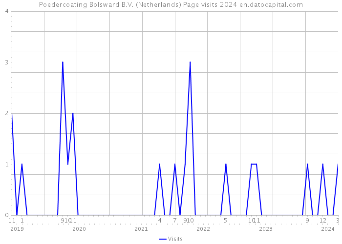 Poedercoating Bolsward B.V. (Netherlands) Page visits 2024 