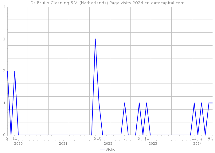 De Bruijn Cleaning B.V. (Netherlands) Page visits 2024 