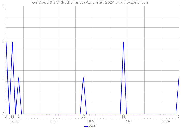 On Cloud 9 B.V. (Netherlands) Page visits 2024 