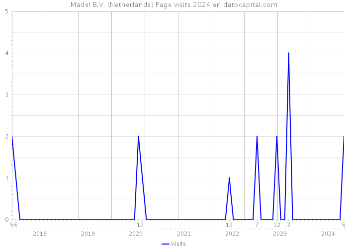 Madel B.V. (Netherlands) Page visits 2024 
