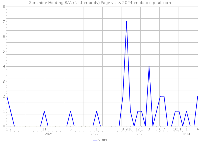 Sunshine Holding B.V. (Netherlands) Page visits 2024 