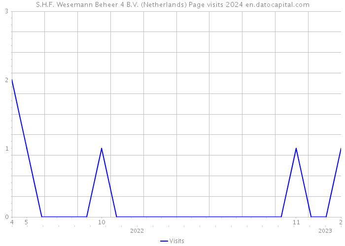 S.H.F. Wesemann Beheer 4 B.V. (Netherlands) Page visits 2024 