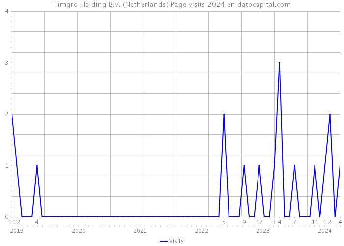 Timgro Holding B.V. (Netherlands) Page visits 2024 