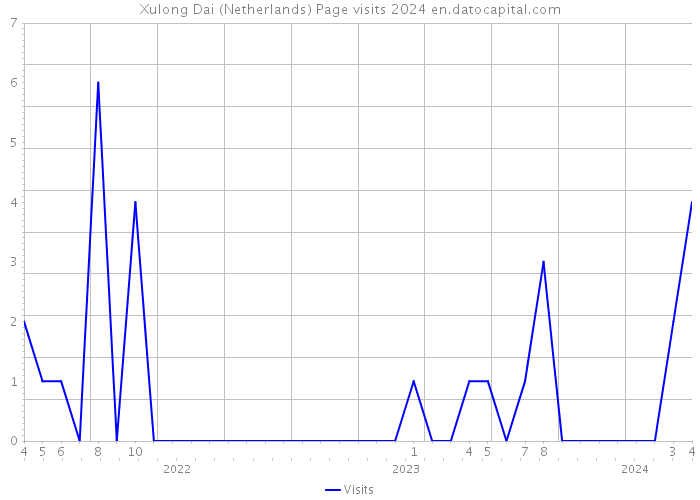 Xulong Dai (Netherlands) Page visits 2024 