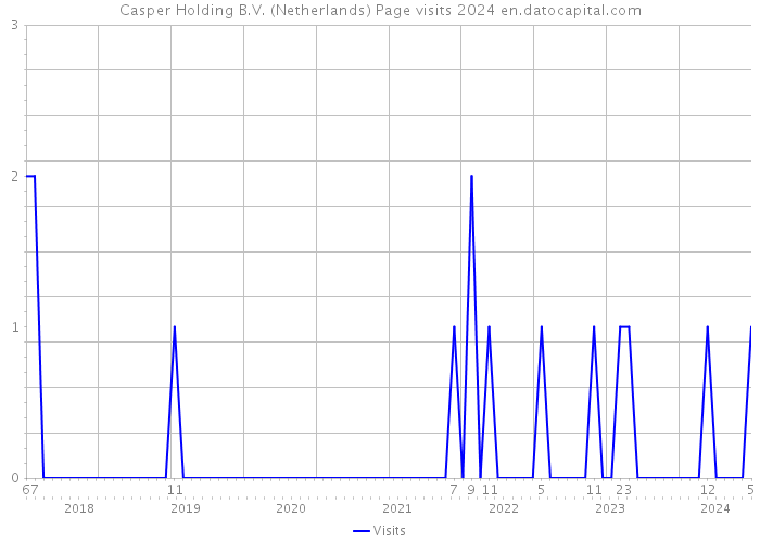 Casper Holding B.V. (Netherlands) Page visits 2024 