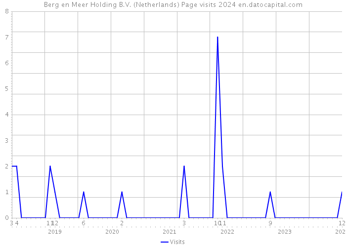 Berg en Meer Holding B.V. (Netherlands) Page visits 2024 