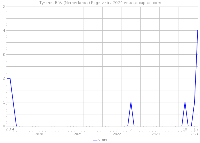 Tyrenet B.V. (Netherlands) Page visits 2024 