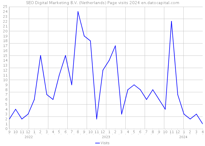 SEO Digital Marketing B.V. (Netherlands) Page visits 2024 