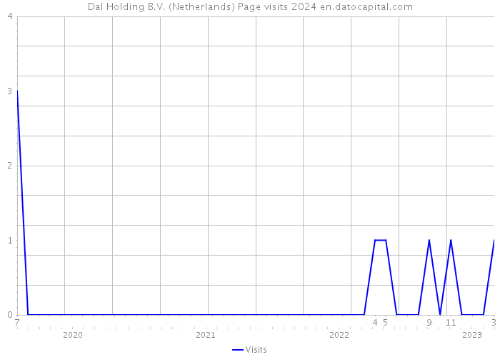 Dal Holding B.V. (Netherlands) Page visits 2024 