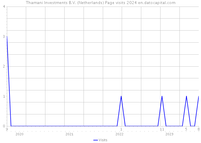 Thamani Investments B.V. (Netherlands) Page visits 2024 