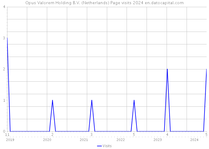Opus Valorem Holding B.V. (Netherlands) Page visits 2024 