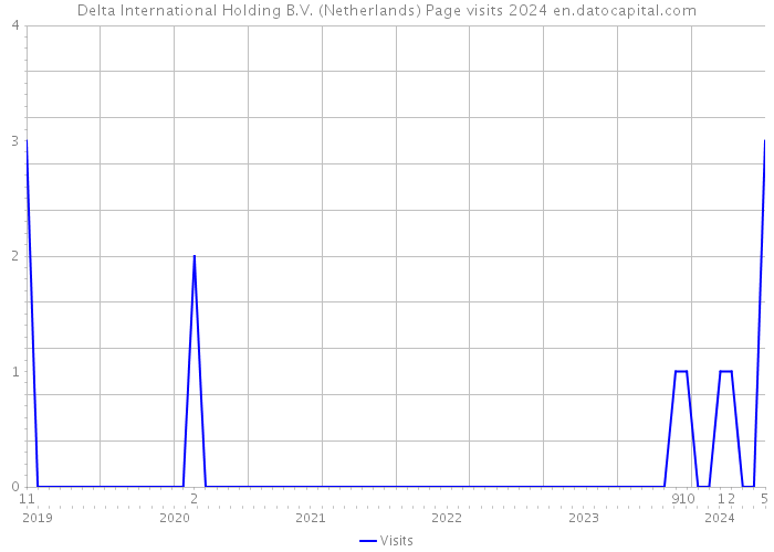 Delta International Holding B.V. (Netherlands) Page visits 2024 