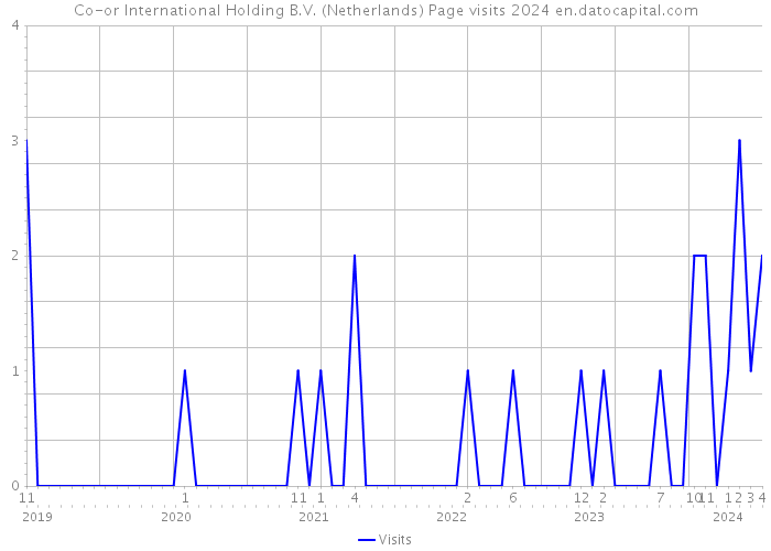 Co-or International Holding B.V. (Netherlands) Page visits 2024 