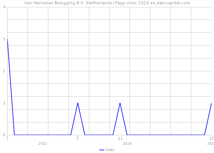 Van Harmelen Belegging B.V. (Netherlands) Page visits 2024 