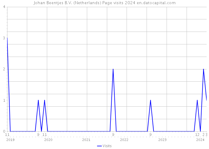 Johan Beentjes B.V. (Netherlands) Page visits 2024 