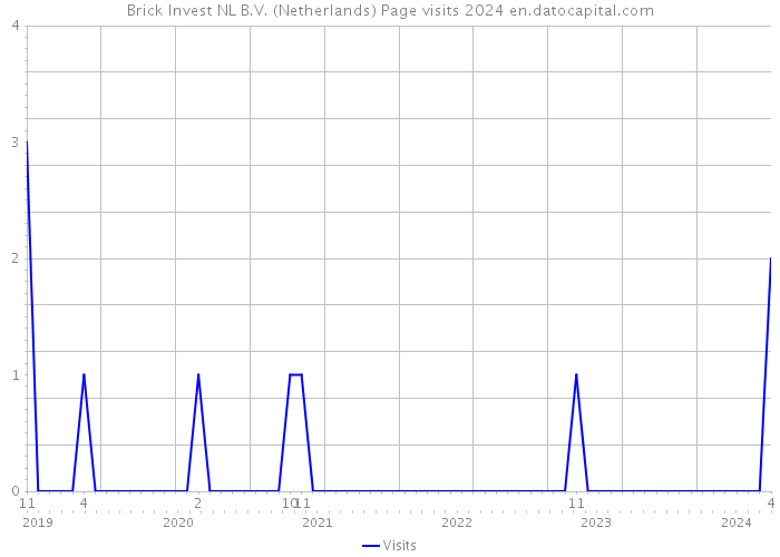 Brick Invest NL B.V. (Netherlands) Page visits 2024 