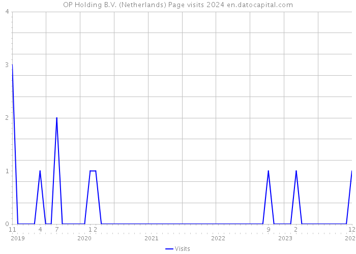 OP Holding B.V. (Netherlands) Page visits 2024 
