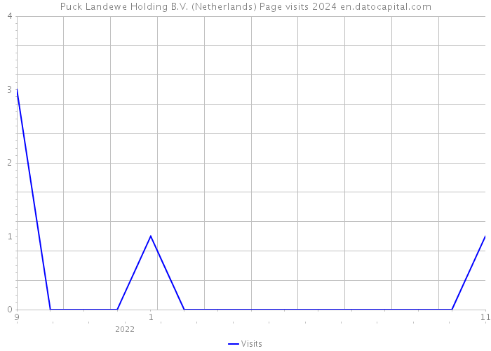 Puck Landewe Holding B.V. (Netherlands) Page visits 2024 