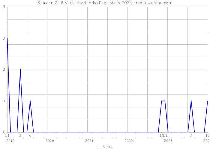 Kaas en Zo B.V. (Netherlands) Page visits 2024 