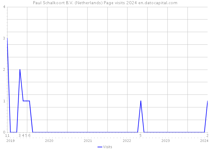 Paul Schalkoort B.V. (Netherlands) Page visits 2024 