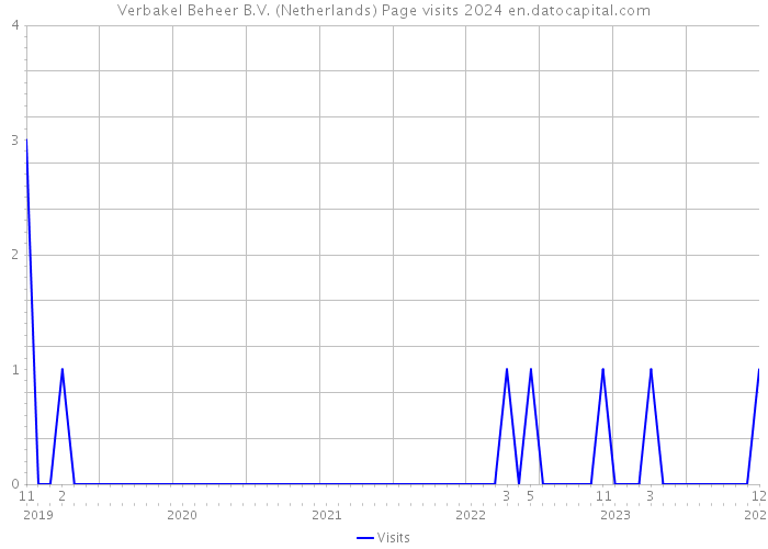 Verbakel Beheer B.V. (Netherlands) Page visits 2024 