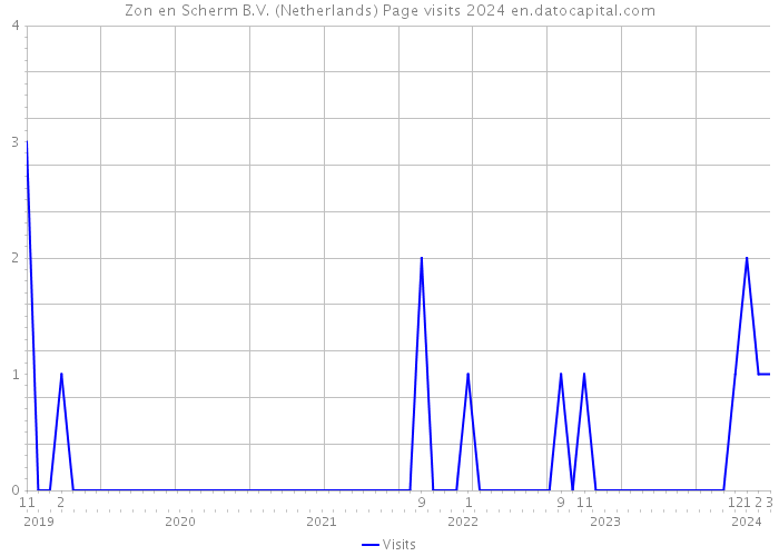 Zon en Scherm B.V. (Netherlands) Page visits 2024 