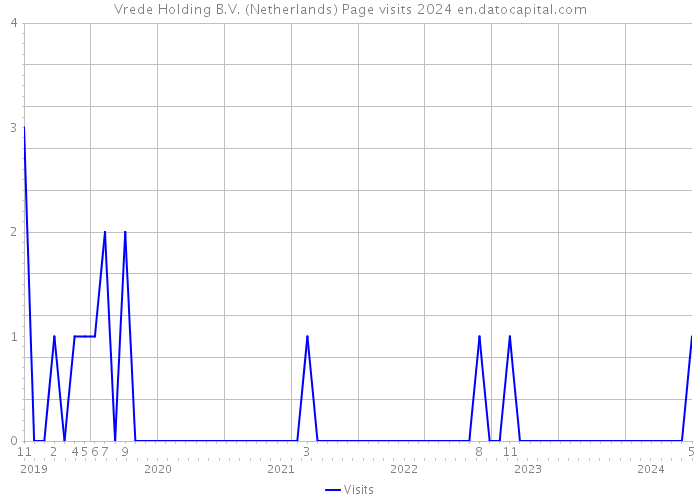 Vrede Holding B.V. (Netherlands) Page visits 2024 
