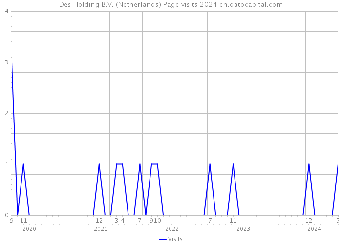 Des Holding B.V. (Netherlands) Page visits 2024 