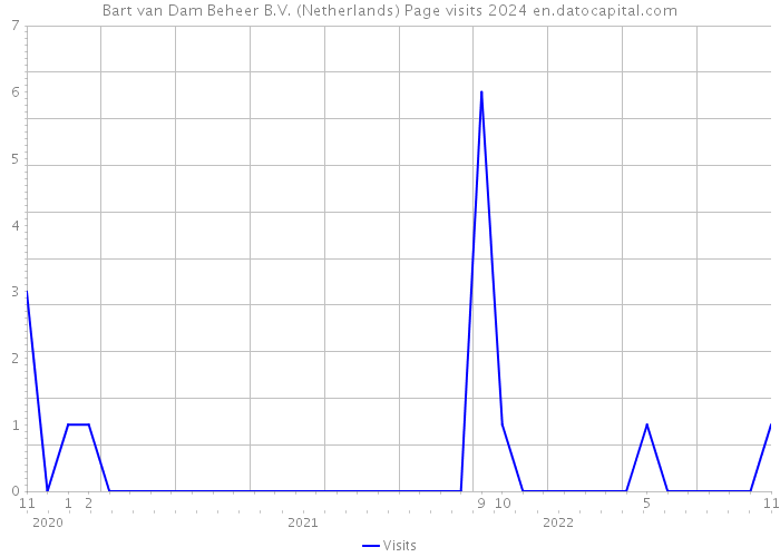 Bart van Dam Beheer B.V. (Netherlands) Page visits 2024 