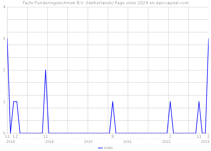 Tachi Funderingstechniek B.V. (Netherlands) Page visits 2024 