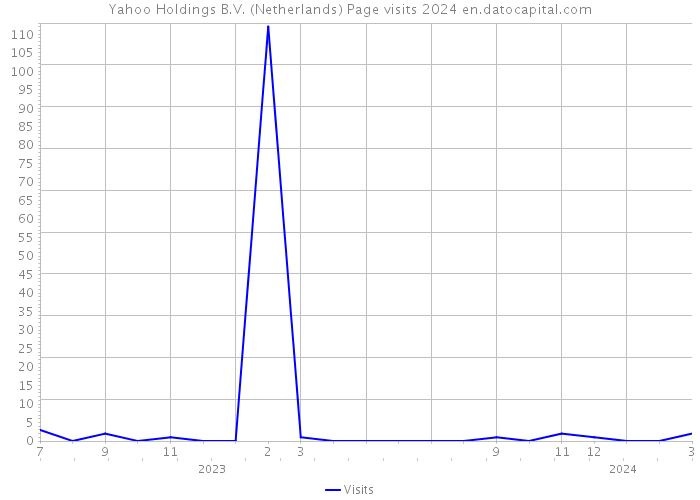 Yahoo Holdings B.V. (Netherlands) Page visits 2024 