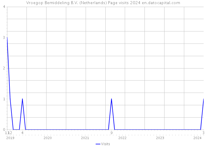 Vroegop Bemiddeling B.V. (Netherlands) Page visits 2024 