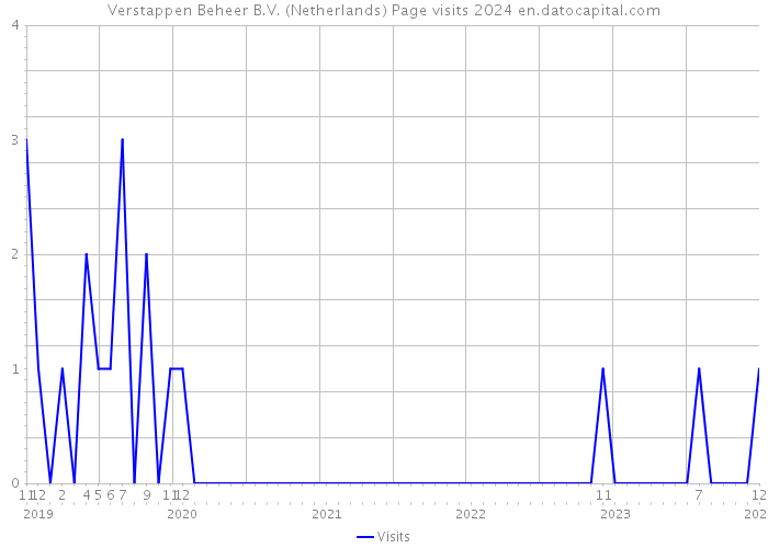 Verstappen Beheer B.V. (Netherlands) Page visits 2024 