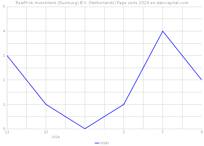 RealProb Investment (Duisburg) B.V. (Netherlands) Page visits 2024 