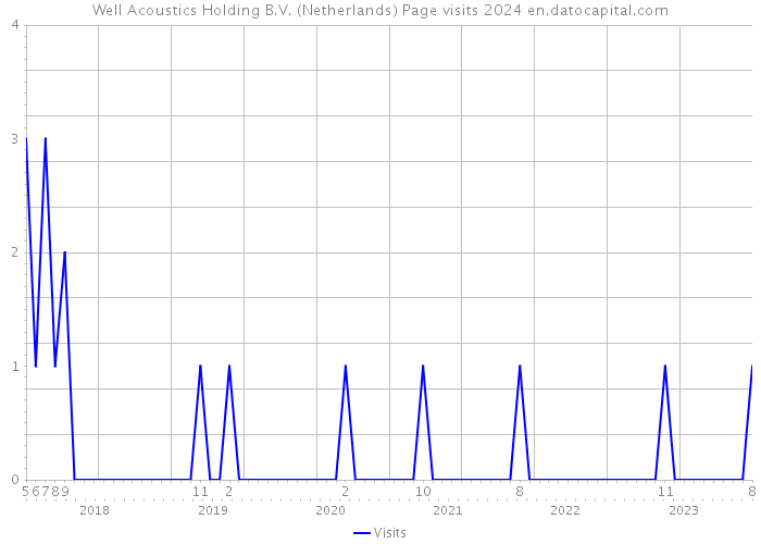 Well Acoustics Holding B.V. (Netherlands) Page visits 2024 