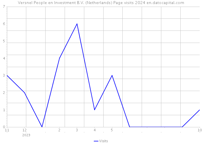 Versnel People en Investment B.V. (Netherlands) Page visits 2024 