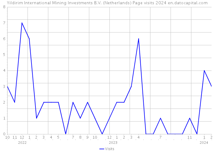 Yildirim International Mining Investments B.V. (Netherlands) Page visits 2024 