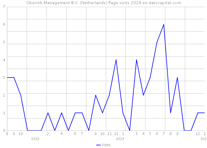 Oberink Management B.V. (Netherlands) Page visits 2024 