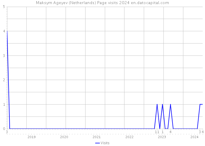Maksym Ageyev (Netherlands) Page visits 2024 